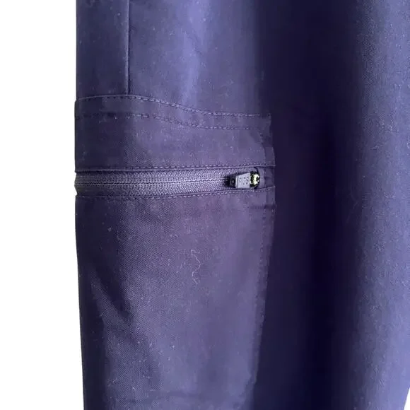 FIGS Zamora Jogger Scrub Pants XS Navy Medical Pants w/Pockets Elastic Waist - Picture 4 of 12